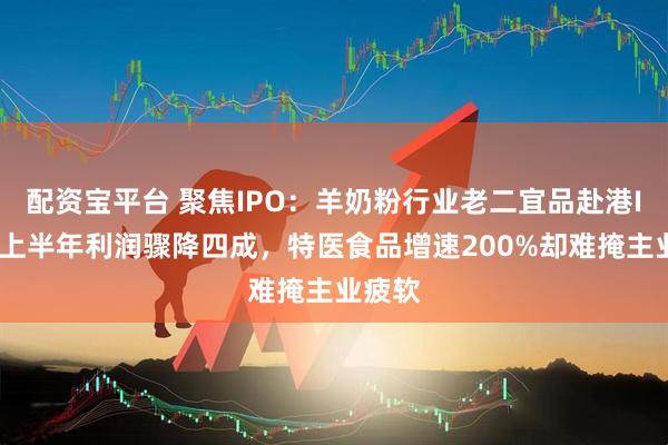 配资宝平台 聚焦IPO:羊奶粉行业老二宜品赴港IPO,上半年利润骤降四成,特医食品增速200%却难掩主业疲软